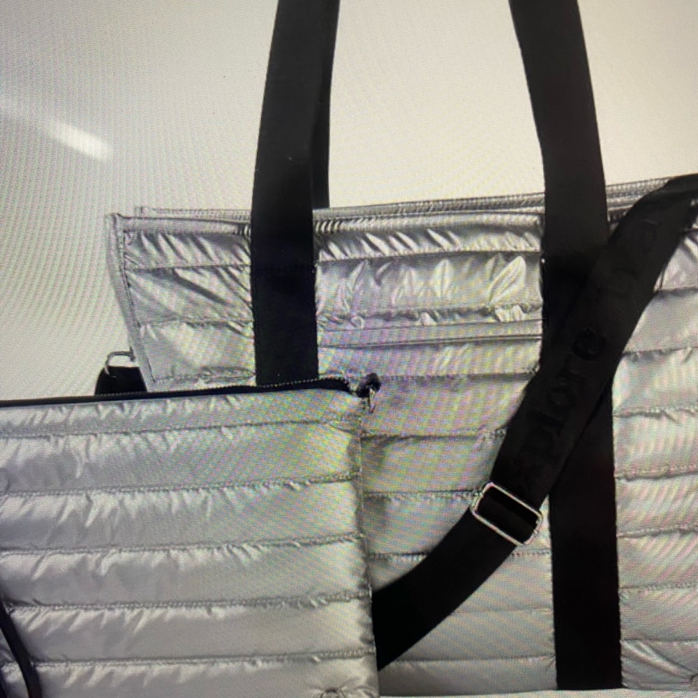 Samantha Brown Crossbody/Tote Travel Set in Silver